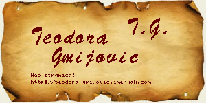 Teodora Gmijović vizit kartica